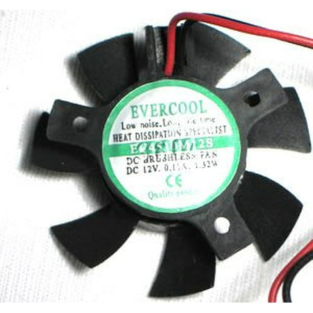 - 45mm, 10mm Thick, 12v Bury Frame, 2 Pin, VGA Cooler Replacement Fan, 4000rpm By Evercool