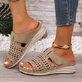 thumbnail image 1 of MKLEKYY Sandalias Flexi para Mujer, Cómodas, Informales, para Playa, Con Plataforma Transpirable y Tacón de Cuña para Caminar A Diario, para Verano, Primavera y Otoño., 1 of 4
