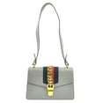 thumbnail image 1 of Pre-Owned Gucci Sylvie Small Shoulder Bag in Grey Leather, Women's, 421882 (h31494a), 1 of 5