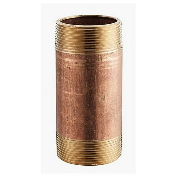 Merit Brass 1/2" X 3" Lead Free Seamless Red Brass Pipe Nipple