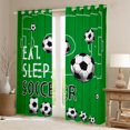 thumbnail image 2 of Castle Fairy Eat Sleep Soccer Curtains Pack of 2 (42x84 Each),Sport Curtains Blackout, 2 of 6