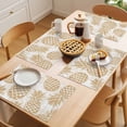 thumbnail image 5 of Beige Pineapple Placemats Set of 4 Summer Botanical Tropical Fruits Place Mats Indoor Wipeable Table Mats Washable Cloth Dining Table Placemats for Kitchen Holiday Party Home Decor 13x19 Inch, 5 of 9