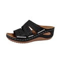 thumbnail image 3 of Jsaierl Women's Orthopedic Wedge Slide Sandals, Cross Strap Open Toe Sandals with Arch Support, Comfortable Non-Slip Summer Shoes for Casual Walking & Daily Wear, 3 of 10
