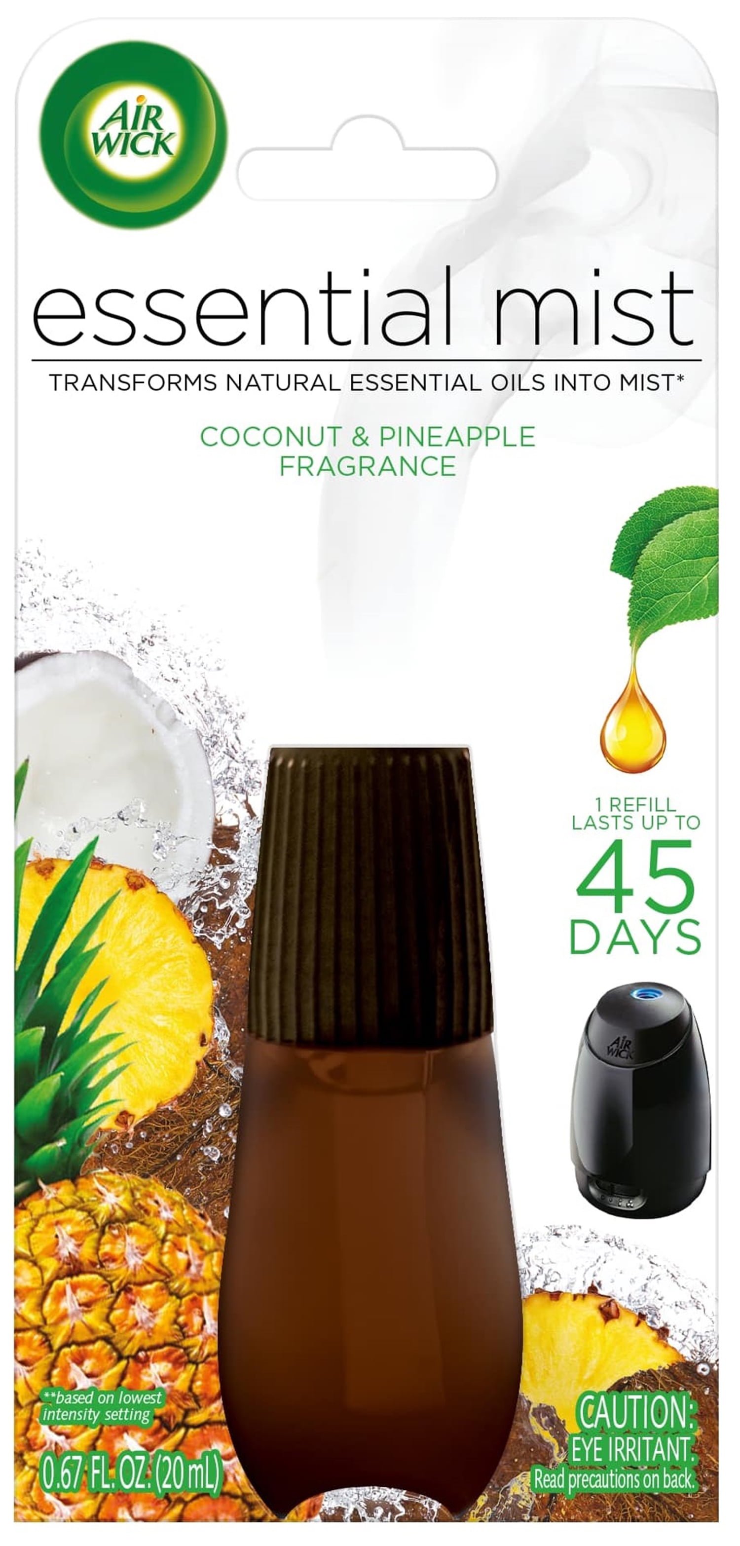 Air Wick Essential Mist Refill, 1ct, Coconut and Pineapple, Essential