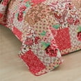 thumbnail image 5 of JML 3 Piece Quilt Set Queen Size,Lightweight Microfiber Bedspread Coverlet,Pink Floral, 5 of 6