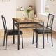 thumbnail image 2 of 3 - piece small dining mesa set para 2: square mesa con 2 forrado sillas, ideal para para small spaces in kitchens y apartments, 2 of 8