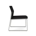 thumbnail image 5 of Pemberly Row Reception Waiting Room Armless Guest Chair in Silver Steel & Black, 5 of 5