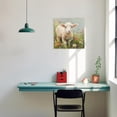 thumbnail image 3 of ZHONGYUTONG Sheep Canvas Wall Art Lamb and Flower Picture Rustic Cute Farm Animal Painting Country Poster for Farmhouse Decor Framed (12.00" x 12.00"), 3 of 5