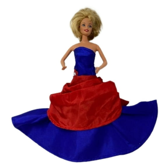 Doll Clothes Superstore Red Blue Formal Dress Fits 11 1/2 Inch Fashion Dolls Like Barbie