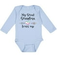 thumbnail image 3 of Inktastic My Great Grandma Loves Me Heart Great Grandchild Boys or Girls Long Sleeve Baby Bodysuit, 3 of 5