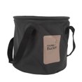 thumbnail image 3 of Cubo plegable de 10 l, resistente a altas temperaturas, portátil, con asa, para camping, pesca, picnic, color negro, 3 of 14