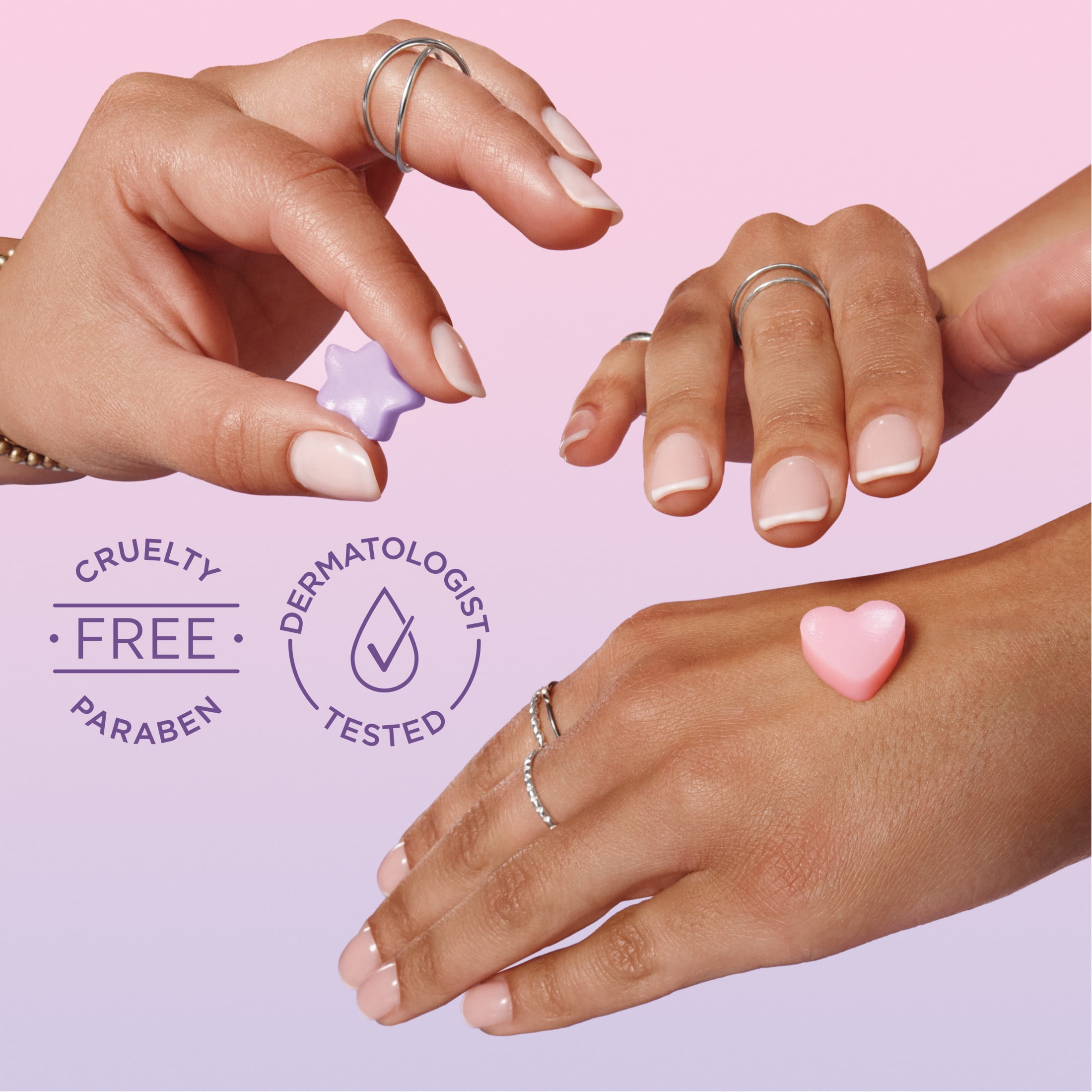 (2 pack) Jergens Lavender Lotion Bursts, Squishy Star-Shaped Moisturizer Bursts, Lotion Gifts for Teens, 38 Ct