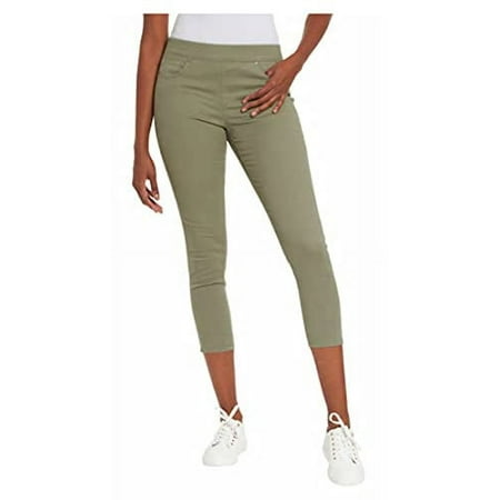 Gloria Vanderbilt Women's Pull-On Crop Pant (Sage Meadows, 6)