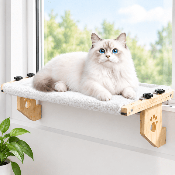 Brandon Super Cat Window Bed With Cushion No Drill Design For Home Use