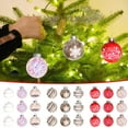 thumbnail image 6 of Christmas Ornaments, Transparent Christmas Balls, Painted Clear Holiday Tree Decorations, 8cm Plastic Christmas Tree Ornaments for Small to Medium Trees and Seasonal Home Decor, 6 of 6