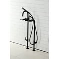 thumbnail image 2 of Aqua Vintage CCK8400DL Concord Freestanding Tub Faucet with Supply Line, Stop Valve, Matte Black, 2 of 7
