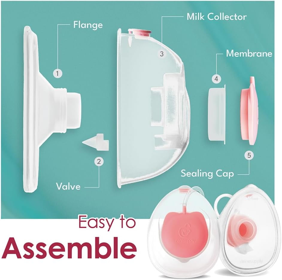 Nenesupply Handsfree Wearable Breastmilk  Collection Cups Compatible with Elvie Stride Stride 2 Breast Pumps. 24mm Silicone Flanges Pump Parts Accessories 19mm 21mm inserts