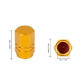 thumbnail image 3 of Unique Bargains 8pcs Gold Tone Tire Stem Valve Caps Car Hexagon Shape Aluminium Alloy Tire Cap, 3 of 5