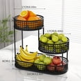 thumbnail image 3 of Multi Layer Fruit Bowl, 3-Tier Open Mesh Design For Organizing Fruits With Space-Saving Structure, Living Room Coffee Table Home Use Decoration And Storage, 3 of 8
