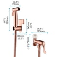 thumbnail image 2 of Stainless Steel Handheld Toilet Bidet Sprayer Set , Bidet Attachment Accessory Kit,Wall Mounted /Toilet Tank Mounted,Muslim Shower for Self Cleaning,Gold, 2 of 9