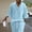 Light Blue, variant on ZZwxWA Mens Casual 2 Piece Outfits Knit V Neck Short Sleeve Tshirts and Shorts Set Tracksuits with Pockets up to 65% Off