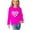 Hot Pink, variant on Qingpeng Toddler Boys Girls Basic Shirt Kids Casual Slim Cute Print Shirt Round Neck Long Sleeves Pullover Shirt Top