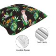 thumbnail image 4 of Throw Pillow Covers, Cartoon Cute Parrot Toucan Bird Soft Square Pillow Cases with Invisible Zipper for Couch Bed Sofa, Farmhouse Fall Home Decor, 4 of 7