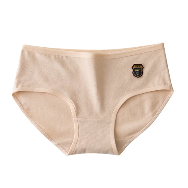 Gibobby Panty sexy Ajuste Bragas de ropa interior elásticas suaves transpirables de Color sólido a la para mujer(Beige, XXL)