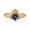Rose Plated, variant on Heart Cut Iolite & Round Diamond Heart Crown Claddagh Ring, 925 Sterling Silver Yellow Gold Plated Promise Ring, HandmadeJewelry, Gift For Her
