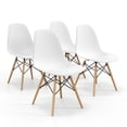 thumbnail image 1 of Gymax Set of 4 Mid Century Kitchen Chairs w/ Solid Beech Wood Legs, 1 of 8