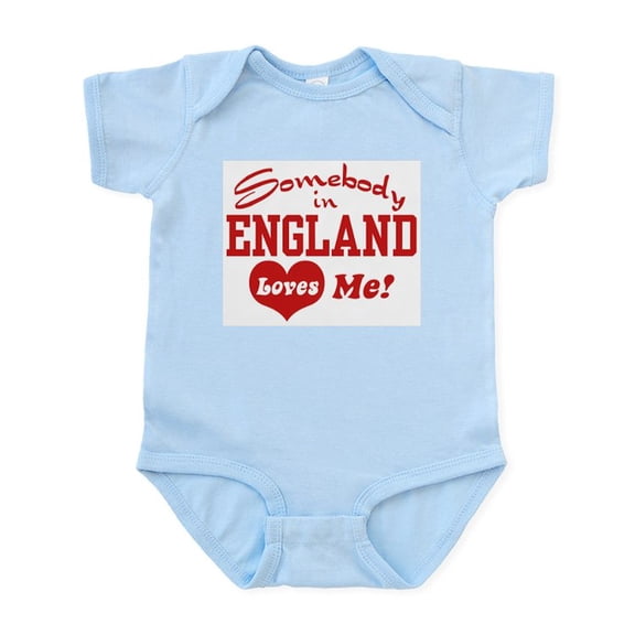 CafePress - Somebody In England Loves Me Infant Bodysuit - Baby Light Bodysuit, Size Newborn - 24 Months