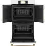 Cafe 30 inch Matte White French Door Double Wall Convection Oven (CTD90FP4NW2)