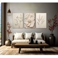 thumbnail image 2 of Lienzo decorativo para pared UZXTFQU, planta floral de color beige neutro, x3, 2 of 6