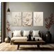 thumbnail image 2 of Lienzo decorativo para pared UZXTFQU, planta floral de color beige neutro, x3, 2 of 6