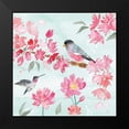 thumbnail image 2 of June, Dina 12x12 Black Modern Framed Museum Art Print Titled - Flowers and Feathers IV, 2 of 5