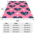 thumbnail image 2 of Wrap up in Friendship with This 50 X 60 Inch Flannel Blanket, Featuring Adorable Pink and Navy ''BFF'' Heart Designs Scattered with Daisies, Perfect for Cozy Gatherings, 2 of 6