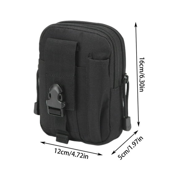 Rkxzt Sports Belt Waist Bag Tactical Waist Pouch MOLLE Compatible 6.3 x 4.7 x 2 inch Outdoor Sports Belt Bag Phone Holder Home Storage|Oxford Cloth,A