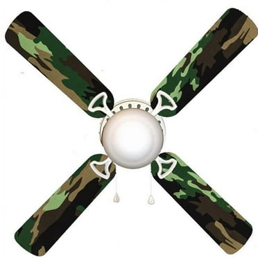 888 Cool Fans F42-005788 Baseball 4 - Blade 42 in. Flush Mount Ceiling Fan with Pull Chain & Light Kit Included