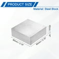 thumbnail image 2 of 80x80x30mm Steel Bench Block, Steel Block Metal Bench Block No Holes Matched Hardened Steel Flat 123 Blocks Precision Ground Milling for Jewelry Making Stamping Tool, Square, 2 of 6