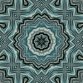 thumbnail image 2 of Haase, Andrea 15x15 Black Ornate Wood Framed with Double Matting Museum Art Print Titled - Gold Teal Tile II, 2 of 4