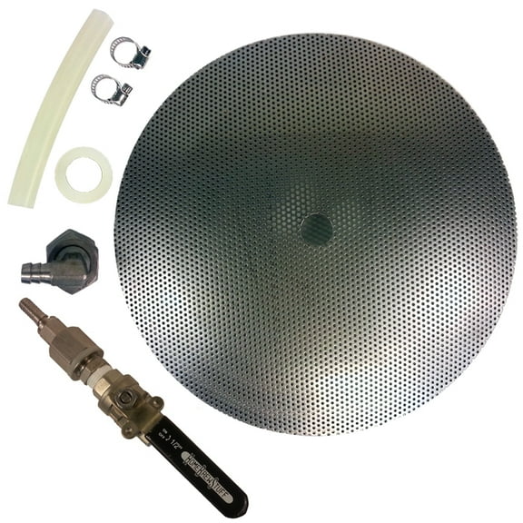 Homebrewstuff Mash Tun Cooler Conversion Kit SS False Bottom Weldless 10 Gallon Homebrew Beer