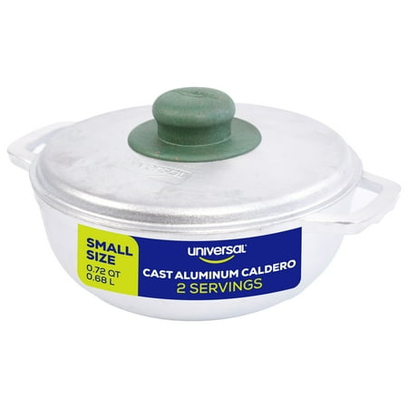 

Universal 0.72Qt / 0.68L Small Cast Aluminum Caldero 2 Cups - Even Heat Distribution Deep Fryer for Fast Cooking and Easy Cleaning Ergonomic Handles Rice Cooker Pot for French Fries Stews