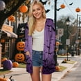 thumbnail image 2 of Towmus Womens Halloween Cardigan Casual Long Sleeve Fall Open Front Clothes Cardigan Sweaters Outwear, 2 of 6