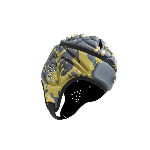 Ruiboury Rugby Helmet for Protection Soft Rugby Protective Cap for Training Soccer Sports Green Khaki 58cm to 64cm