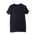 thumbnail image 2 of Mens Short Sleeve Tshirts Pajamas Nightwear Lightweight Sleepwear Cotton Long Loose Top V-Neck Oversized Summer Casual Nightshirts Price, product page £6.04 Black XXL, 2 of 4