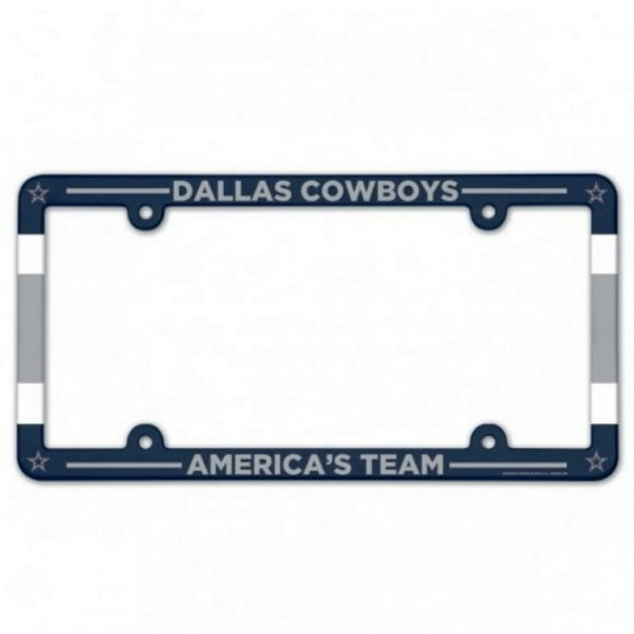Dallas Cowboys Cadre de Plaque d'Immatriculation en Plastique Couleur Complète