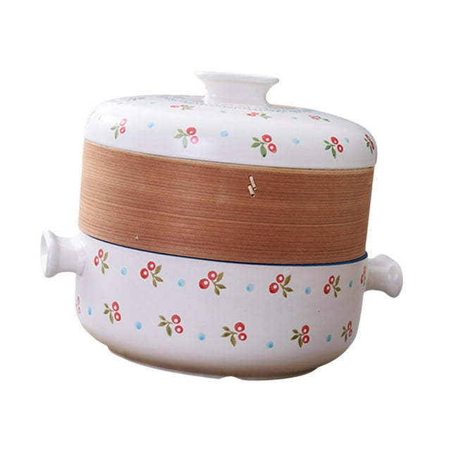 Olla de cerámica para cocinar, , utensilios de cocina multiusos con tapa, cazuela tradicional, para servir arroz y cocinar 15 litros