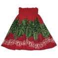 thumbnail image 2 of Hawaiian Pa'u Hula Skirt Hawaii Print Red Plumeria Leis  Flower For womens, 2 of 4