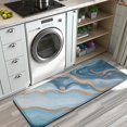 thumbnail image 3 of Blue Marble Gold Wave Pattern Kitchen Rug Mat,Kitchen Runner Rugs Non Skid Washable,Decorative Kitchen Floor Mats for Kitchen,Sink,Laundry,17"x47.2", 3 of 7