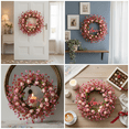thumbnail image 6 of Valentines Day Wreaths for Front Door 22 Inch Valentines Wreath Artificial Valentine's Day Wreath with Red Pink Roses Tulips and Heart-Shaped Wooden Plaque for Valentine's Wedding Anniversary, 6 of 7